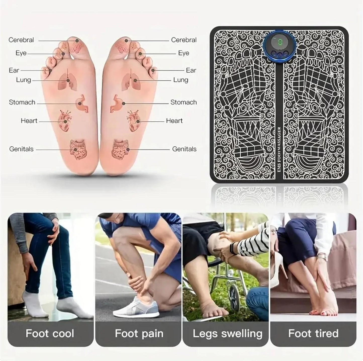 Foot Massager  Machine , Rechargeable , Portable & Foldable