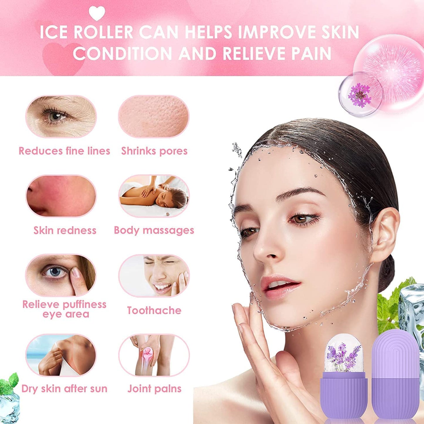 Ice Roller for Face, Neck & Eyes Massager