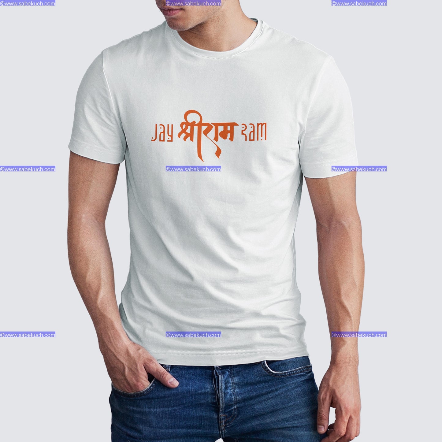 Round neck Dayasara Raghuveer Jay shree Ram tshirt