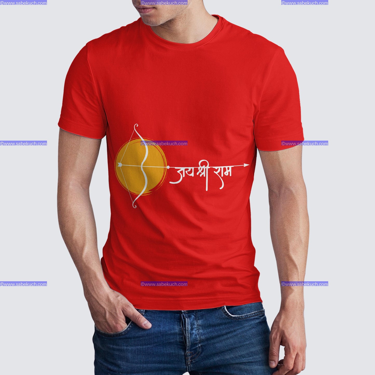 Round neck Jay Shree Ram tshirt