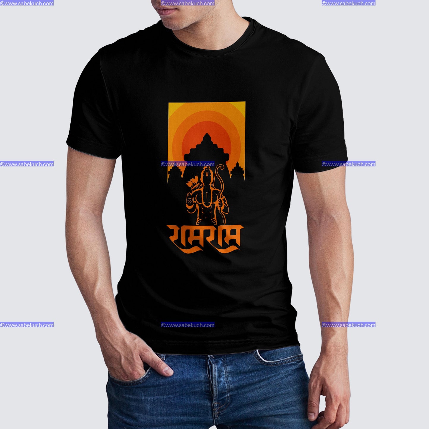 Round Neck Shri Ram Mandir tshirt